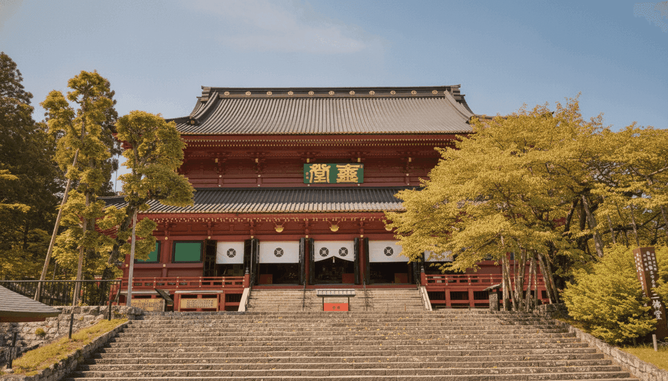 Rinno-ji Temple main hall in Nikko Japan